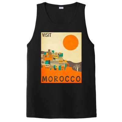 Vintage Retro Morocco Poster PosiCharge Competitor Tank