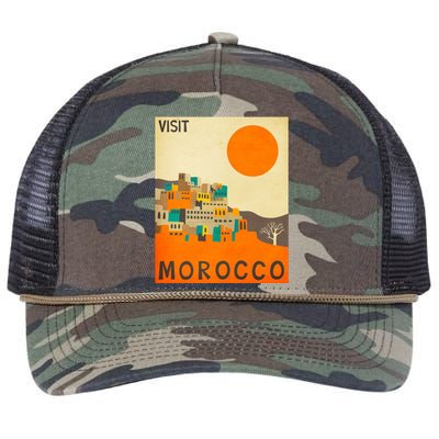 Vintage Retro Morocco Poster Retro Rope Trucker Hat Cap