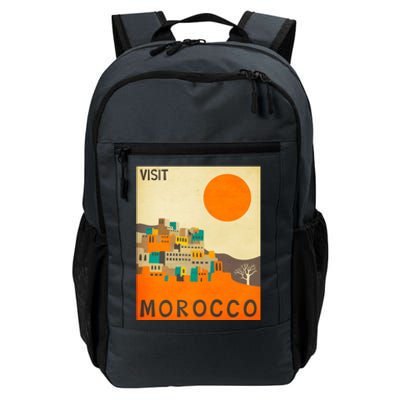 Vintage Retro Morocco Poster Daily Commute Backpack