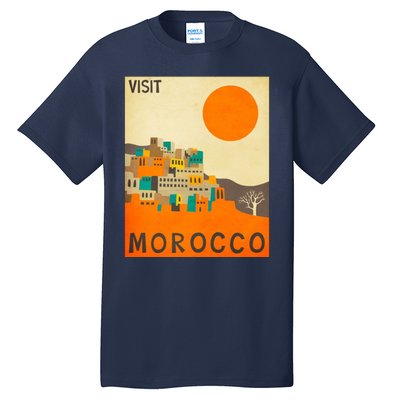 Vintage Retro Morocco Poster Tall T-Shirt