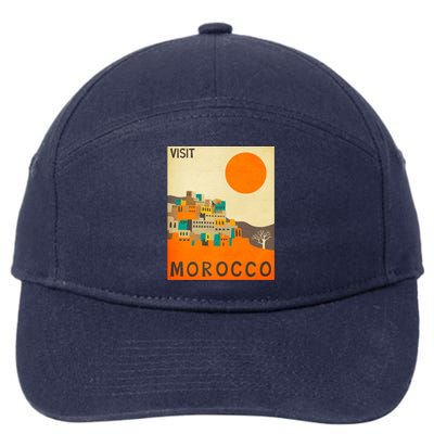 Vintage Retro Morocco Poster 7-Panel Snapback Hat