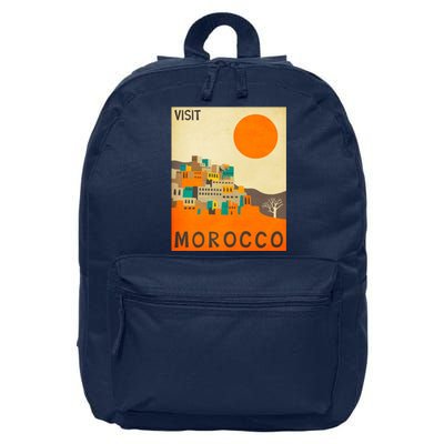 Vintage Retro Morocco Poster 16 in Basic Backpack