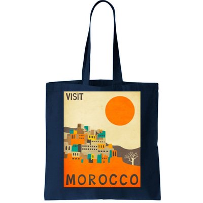 Vintage Retro Morocco Poster Tote Bag