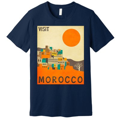 Vintage Retro Morocco Poster Premium T-Shirt