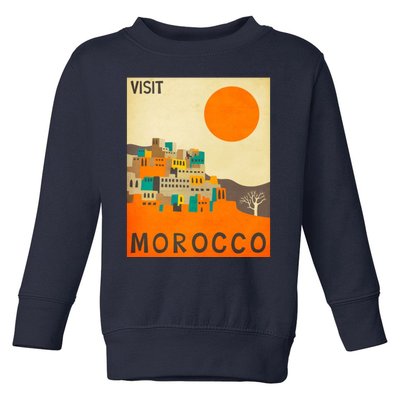 Vintage Retro Morocco Poster Toddler Sweatshirt