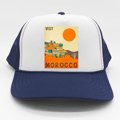 Vintage Retro Morocco Poster Trucker Hat