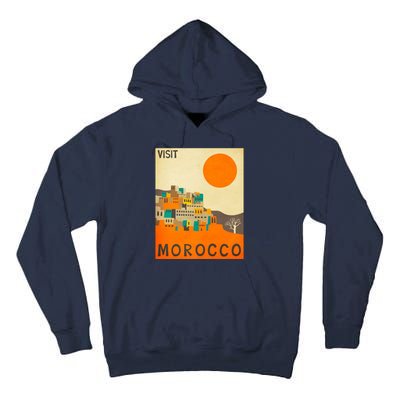 Vintage Retro Morocco Poster Tall Hoodie