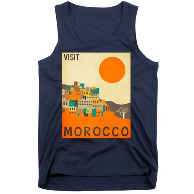 Vintage Retro Morocco Poster Tank Top