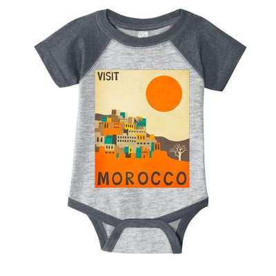 Vintage Retro Morocco Poster Infant Baby Jersey Bodysuit