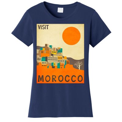 Vintage Retro Morocco Poster Women's T-Shirt