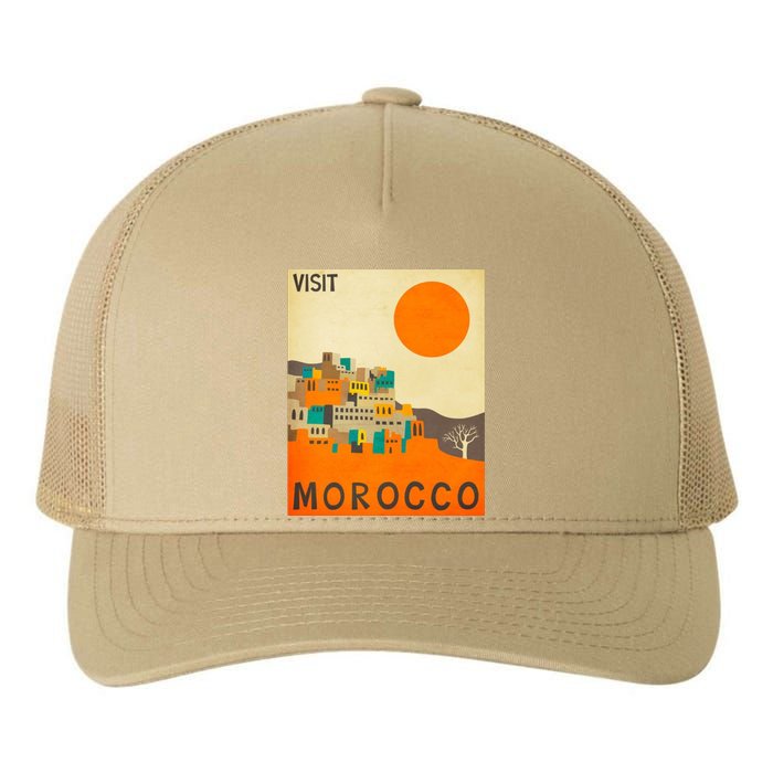 Vintage Retro Morocco Poster Yupoong Adult 5-Panel Trucker Hat