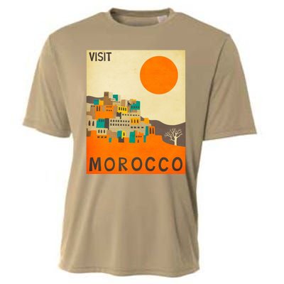 Vintage Retro Morocco Poster Cooling Performance Crew T-Shirt