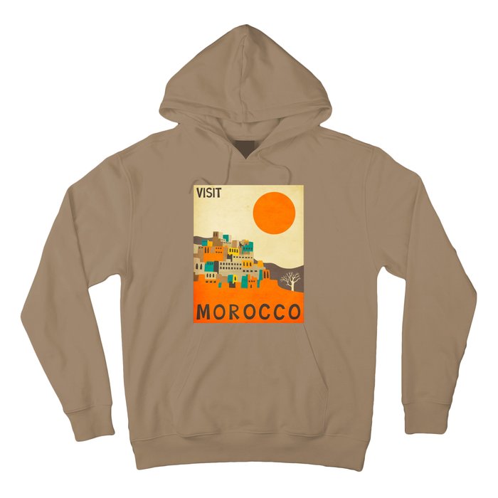 Vintage Retro Morocco Poster Hoodie