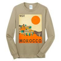 Vintage Retro Morocco Poster Tall Long Sleeve T-Shirt