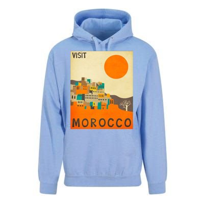 Vintage Retro Morocco Poster Unisex Surf Hoodie