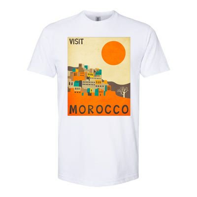 Vintage Retro Morocco Poster Softstyle CVC T-Shirt