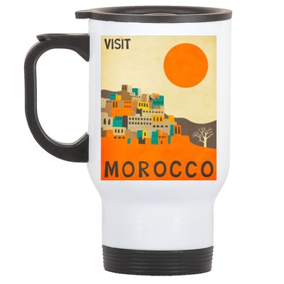 Vintage Retro Morocco Poster Stainless Steel Travel Mug