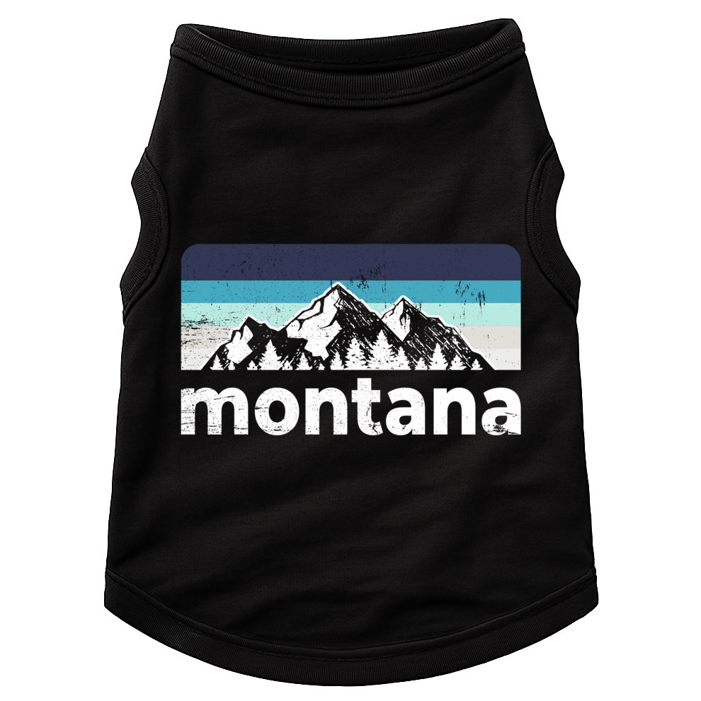 Vintage Retro Montana Mountain Adventure Outdoor Big Sky Funny Gift Doggie Tank