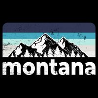 Vintage Retro Montana Mountain Adventure Outdoor Big Sky Funny Gift Doggie Tank