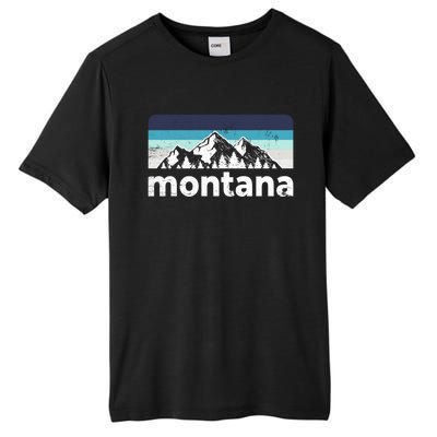 Vintage Retro Montana Mountain Adventure Outdoor Big Sky Funny Gift Tall Fusion ChromaSoft Performance T-Shirt