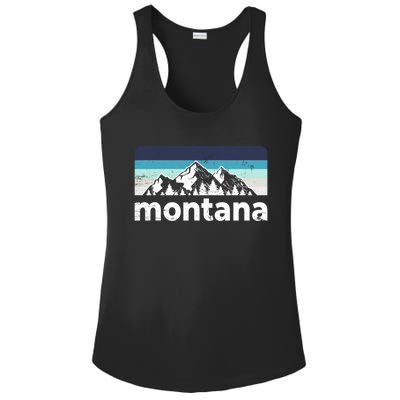 Vintage Retro Montana Mountain Adventure Outdoor Big Sky Funny Gift Ladies PosiCharge Competitor Racerback Tank