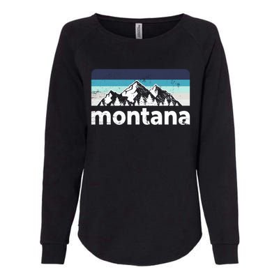 Vintage Retro Montana Mountain Adventure Outdoor Big Sky Funny Gift Womens California Wash Sweatshirt