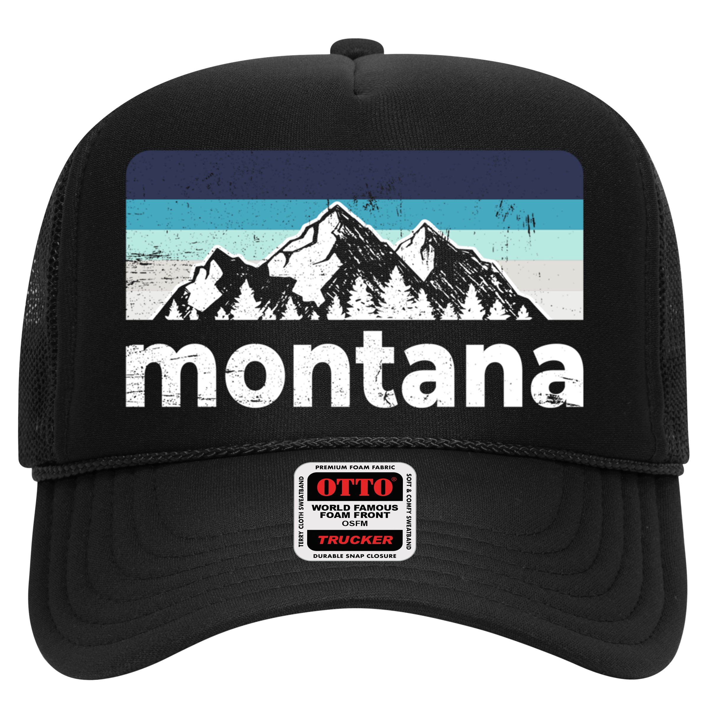 Vintage Retro Montana Mountain Adventure Outdoor Big Sky Funny Gift Hat