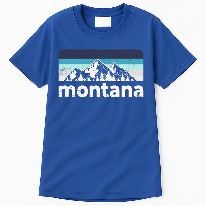 Vintage Retro Montana Mountain Adventure Outdoor Big Sky Funny Gift Tall T-Shirt