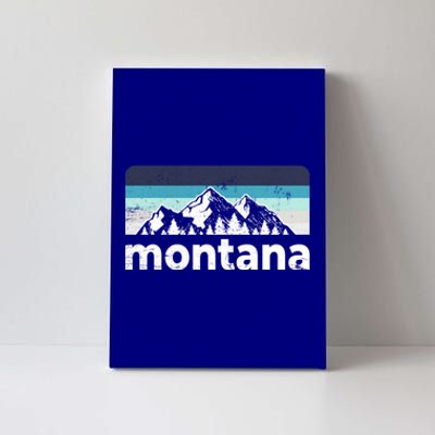 Vintage Retro Montana Mountain Adventure Outdoor Big Sky Funny Gift Canvas