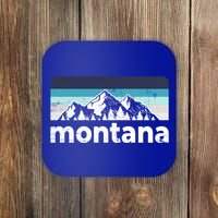 Vintage Retro Montana Mountain Adventure Outdoor Big Sky Funny Gift Coaster