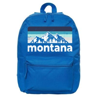 Vintage Retro Montana Mountain Adventure Outdoor Big Sky Funny Gift 16 in Basic Backpack