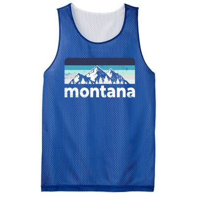 Vintage Retro Montana Mountain Adventure Outdoor Big Sky Funny Gift Mesh Reversible Basketball Jersey Tank