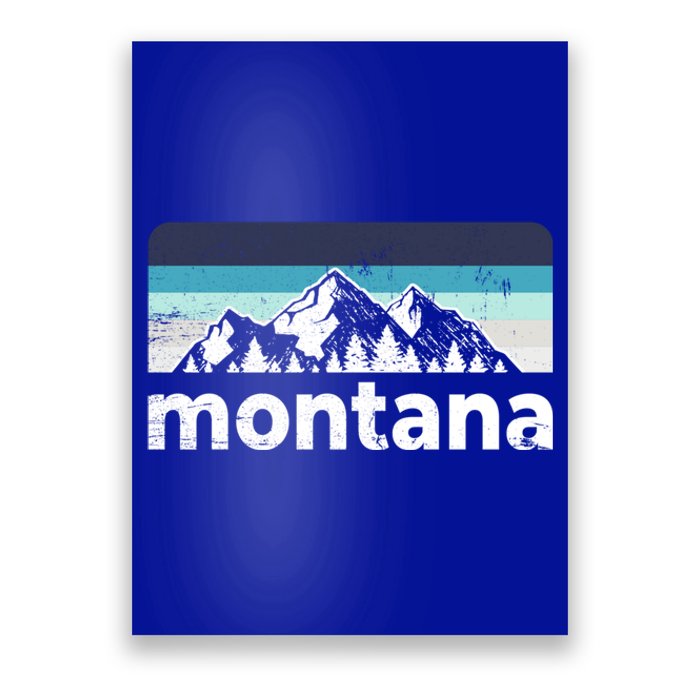 Vintage Retro Montana Mountain Adventure Outdoor Big Sky Funny Gift Poster