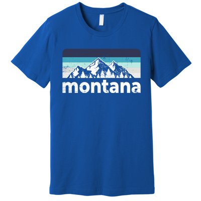 Vintage Retro Montana Mountain Adventure Outdoor Big Sky Funny Gift Premium T-Shirt