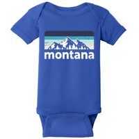 Vintage Retro Montana Mountain Adventure Outdoor Big Sky Funny Gift Baby Bodysuit