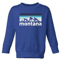 Vintage Retro Montana Mountain Adventure Outdoor Big Sky Funny Gift Toddler Sweatshirt