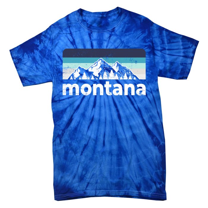 Vintage Retro Montana Mountain Adventure Outdoor Big Sky Funny Gift Tie-Dye T-Shirt