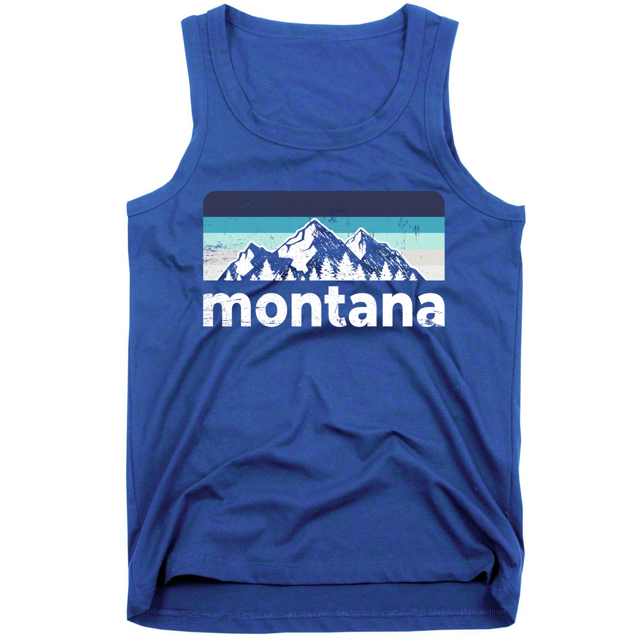 Vintage Retro Montana Mountain Adventure Outdoor Big Sky Funny Gift Tank Top