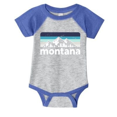 Vintage Retro Montana Mountain Adventure Outdoor Big Sky Funny Gift Infant Baby Jersey Bodysuit