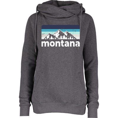 Vintage Retro Montana Mountain Adventure Outdoor Big Sky Funny Gift Womens Funnel Neck Pullover Hood