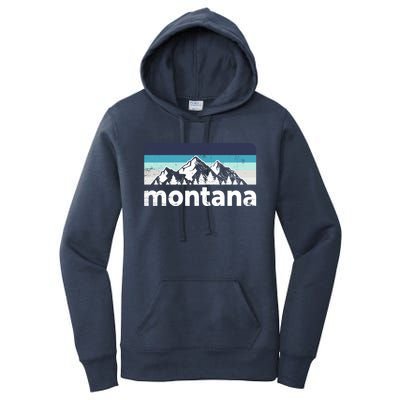 Vintage Retro Montana Mountain Adventure Outdoor Big Sky Funny Gift Women's Pullover Hoodie