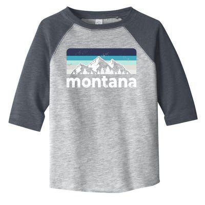 Vintage Retro Montana Mountain Adventure Outdoor Big Sky Funny Gift Toddler Fine Jersey T-Shirt