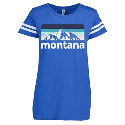 Vintage Retro Montana Mountain Adventure Outdoor Big Sky Funny Gift Enza Ladies Jersey Football T-Shirt