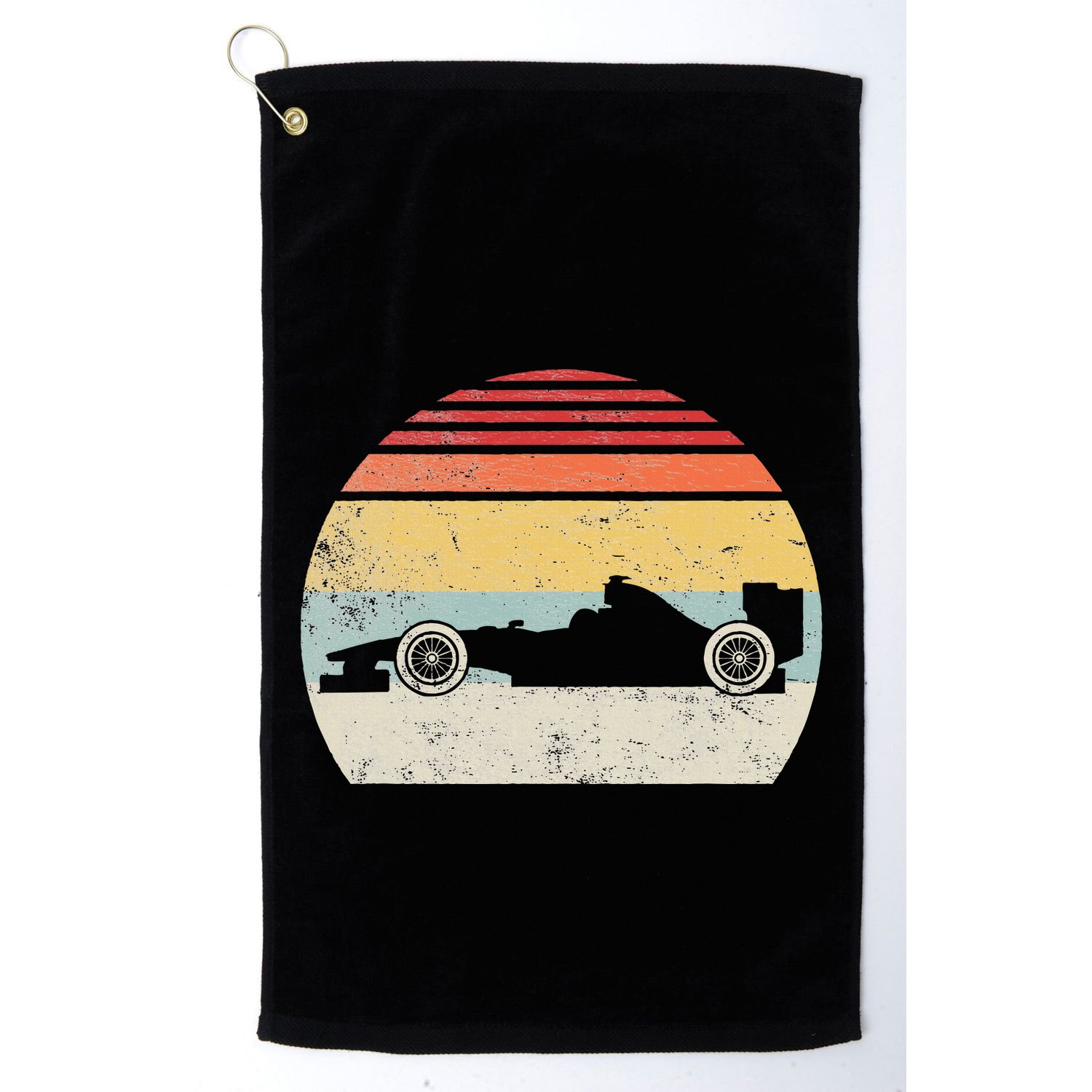 Vintage Retro Mechanic Sport Formula Race Car Golf Towel
