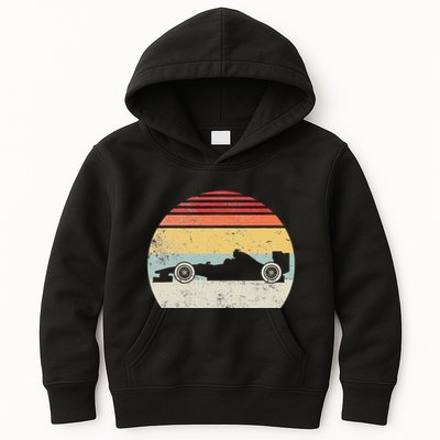 Vintage Retro Mechanic Sport Formula Race Car Kids Hoodie