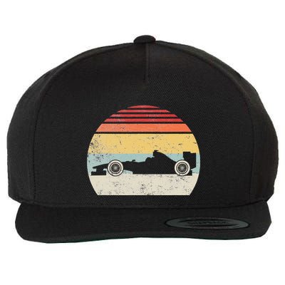 Vintage Retro Mechanic Sport Formula Race Car Wool Snapback Cap