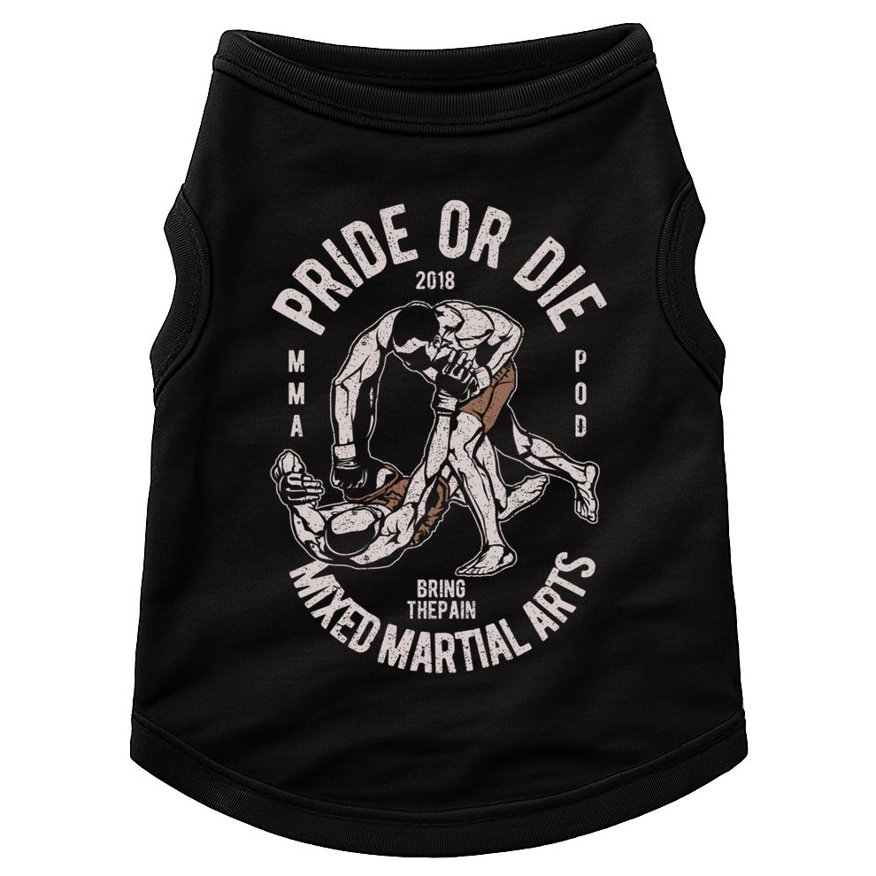 Vintage Retro Mma Outfit Fighter Mixed Martial Arts Gift Doggie Tank