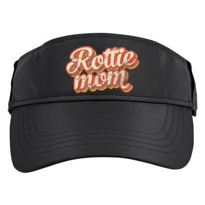 Vintage Rottweiler Mom Gift Rott Dog Lover Pet Rottie Mama Adult Drive Performance Visor