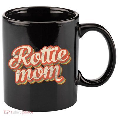 Vintage Rottweiler Mom Gift Rott Dog Lover Pet Rottie Mama 11oz C Handle Ceramic Mug