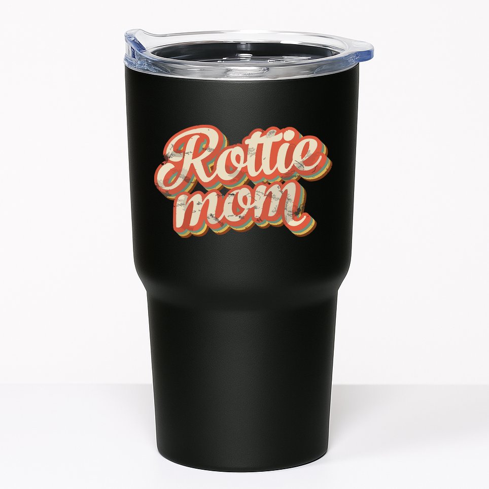 Vintage Rottweiler Mom Gift Rott Dog Lover Pet Rottie Mama Tumbler